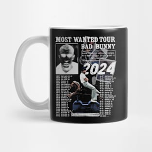 Bad Bunny Most Wanted Tour List Mug